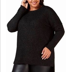 Soft, Comfortable, Cozy, Winter, Fall, Oversized Black Marled Sweater